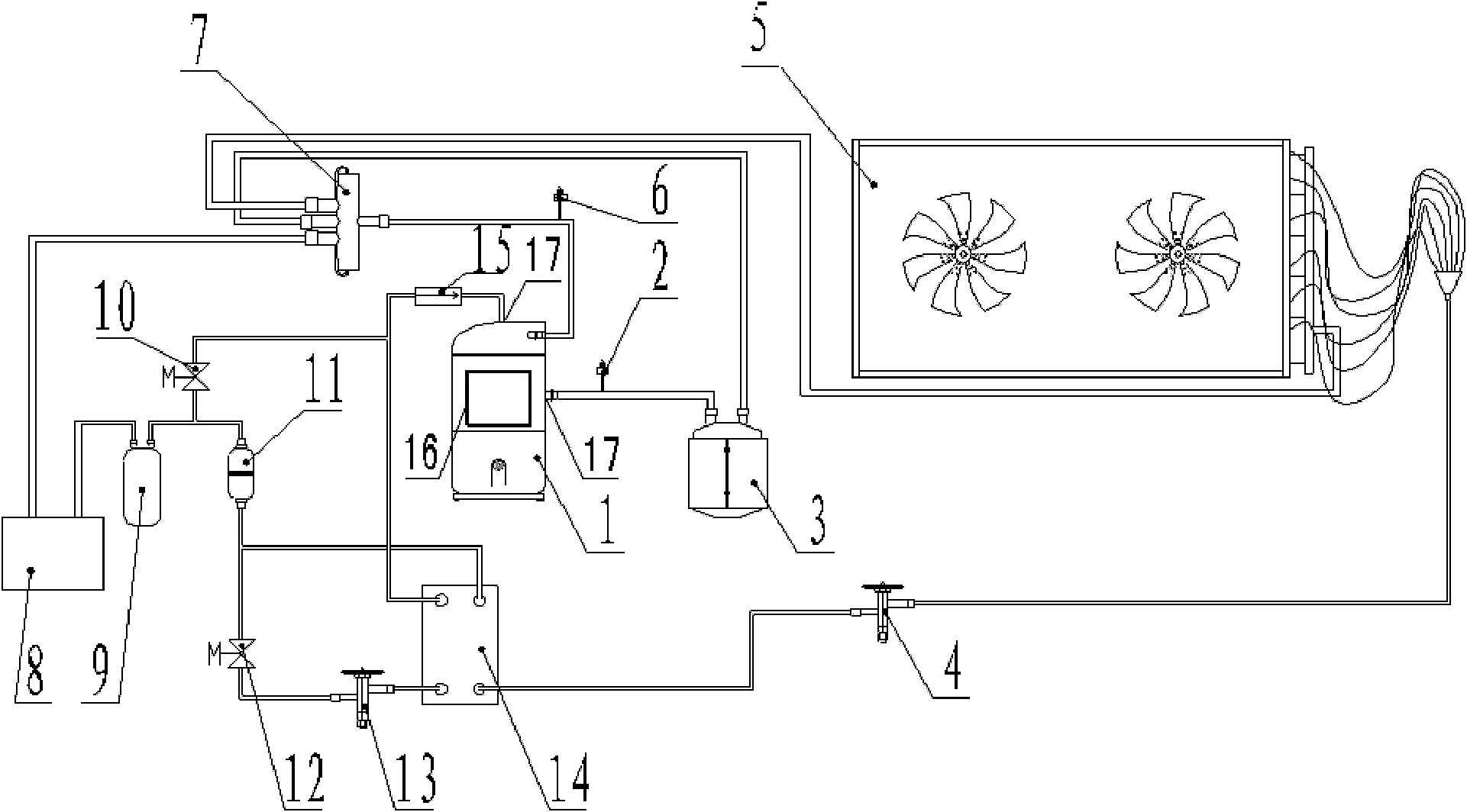 Ultralow temperature air source heat pump hot-water machine