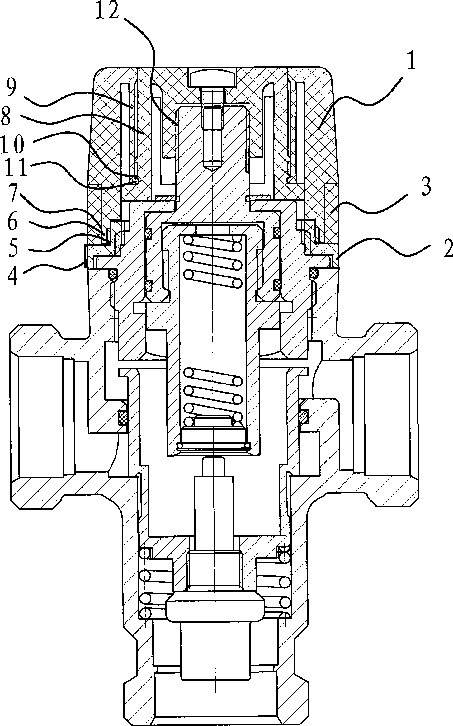 Handwheel of constant temperature mixing valve