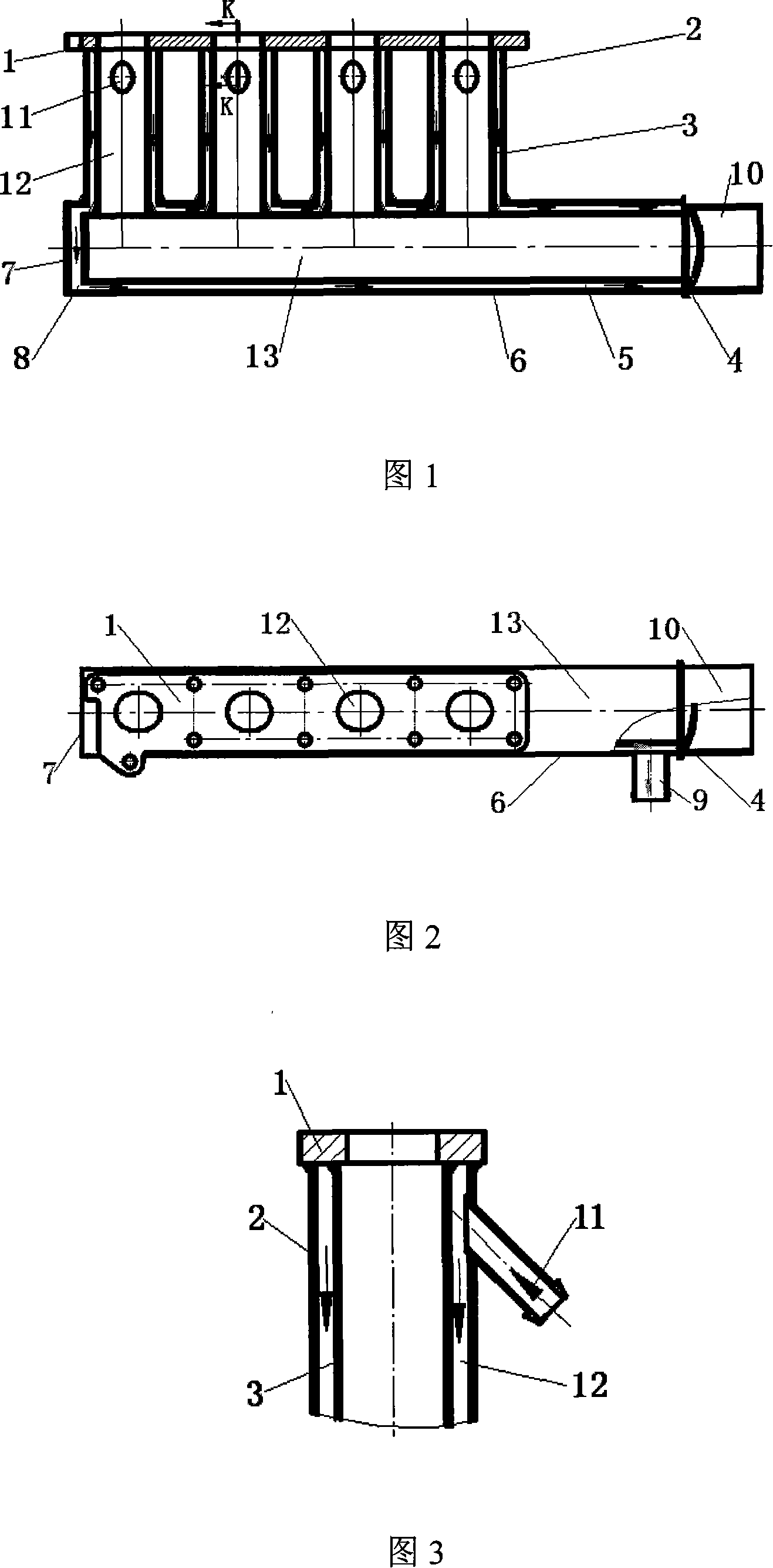 Exhaust pipe for motorboat engine