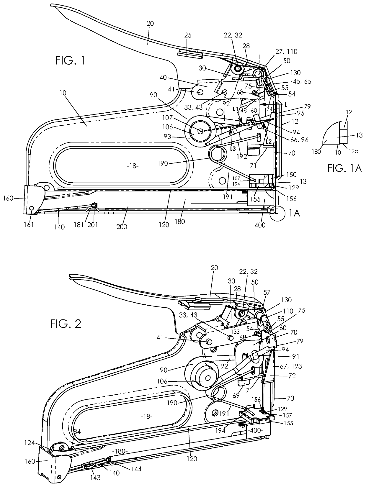 High efficiency torsion spring tacker