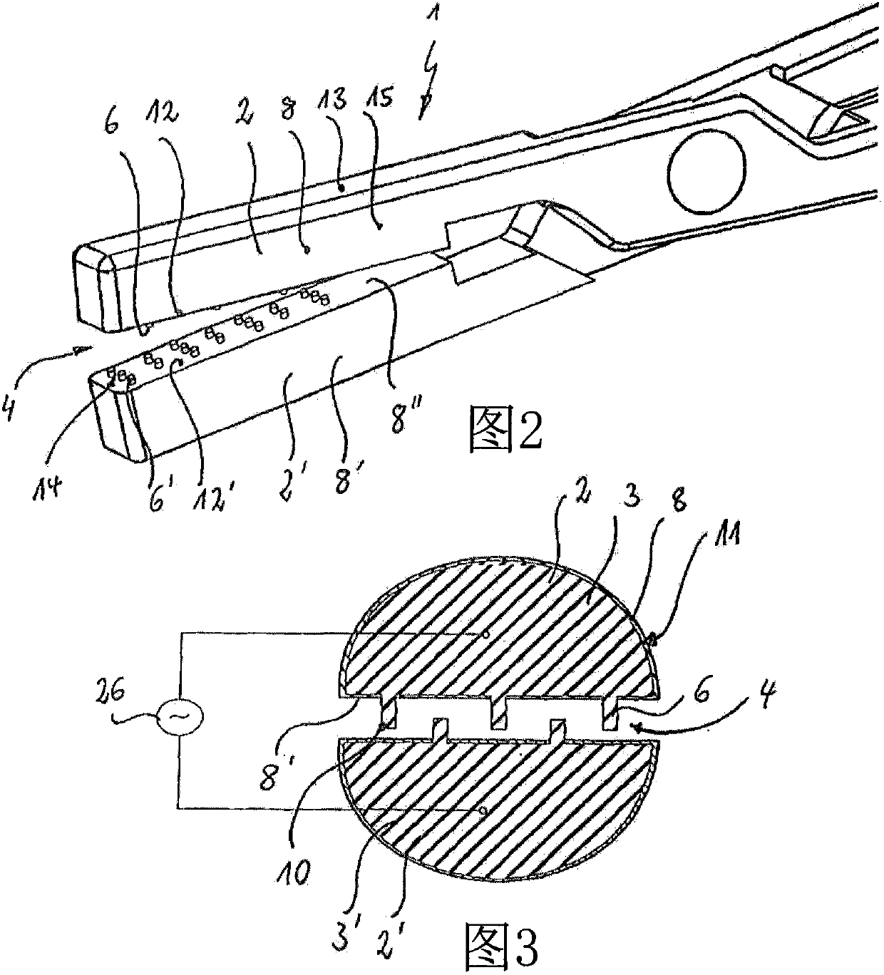 Bipolar clamp for hf surgery