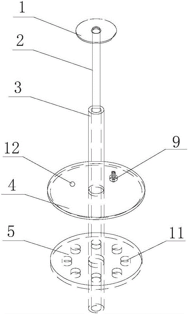 Gas lifting type decontamination device suitable for prawn indoor industrial culture