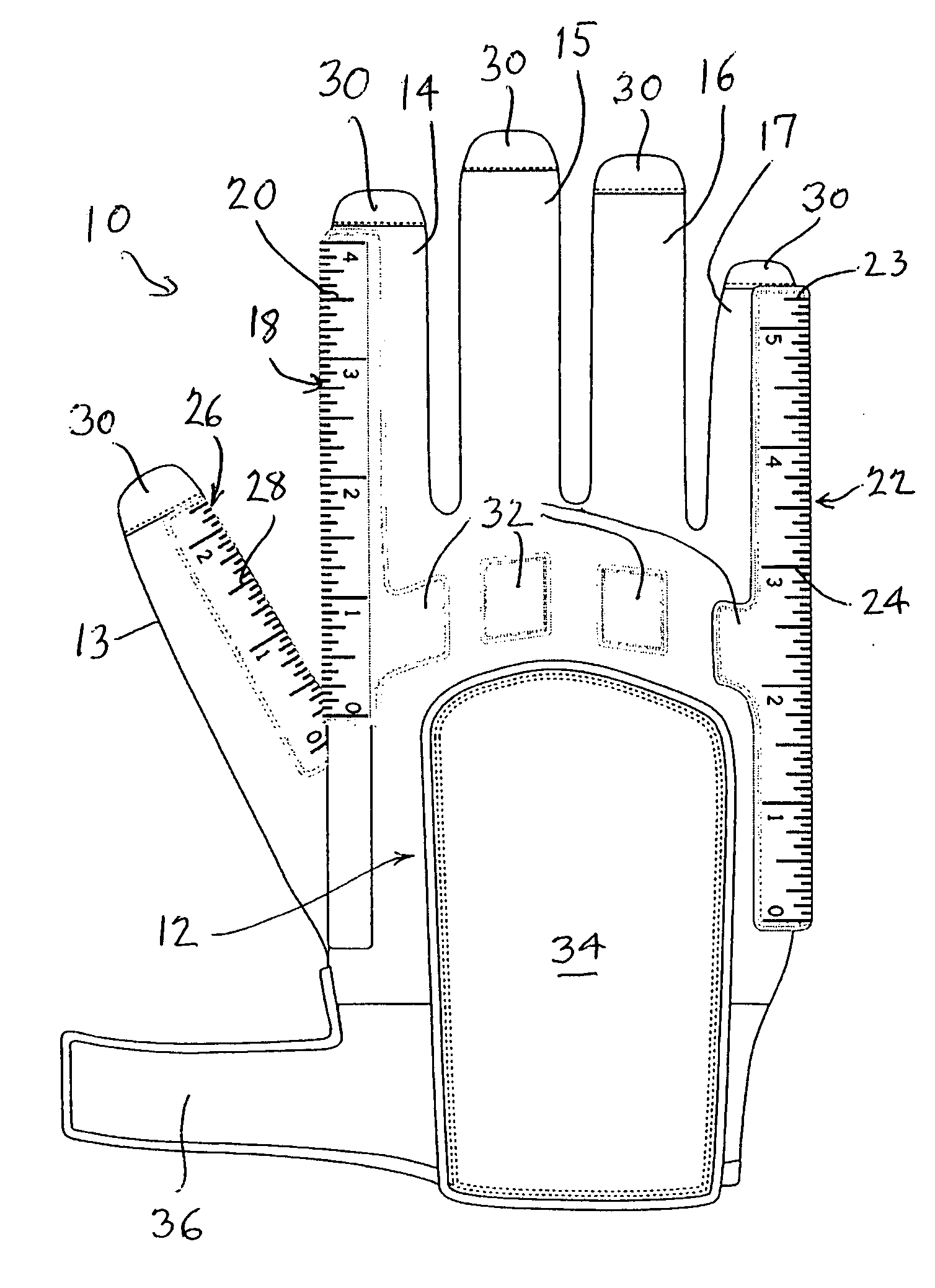 Work gloves with marking indicia