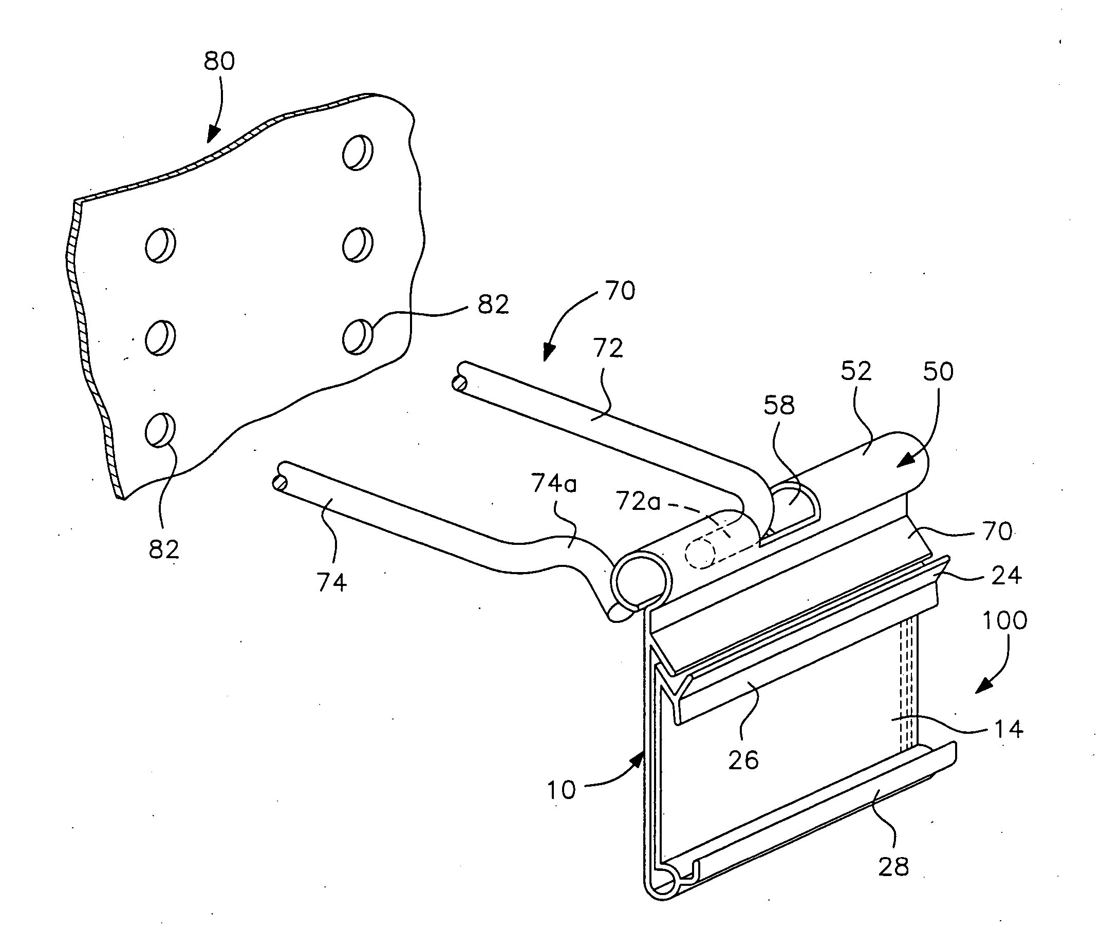 Hinged label holder