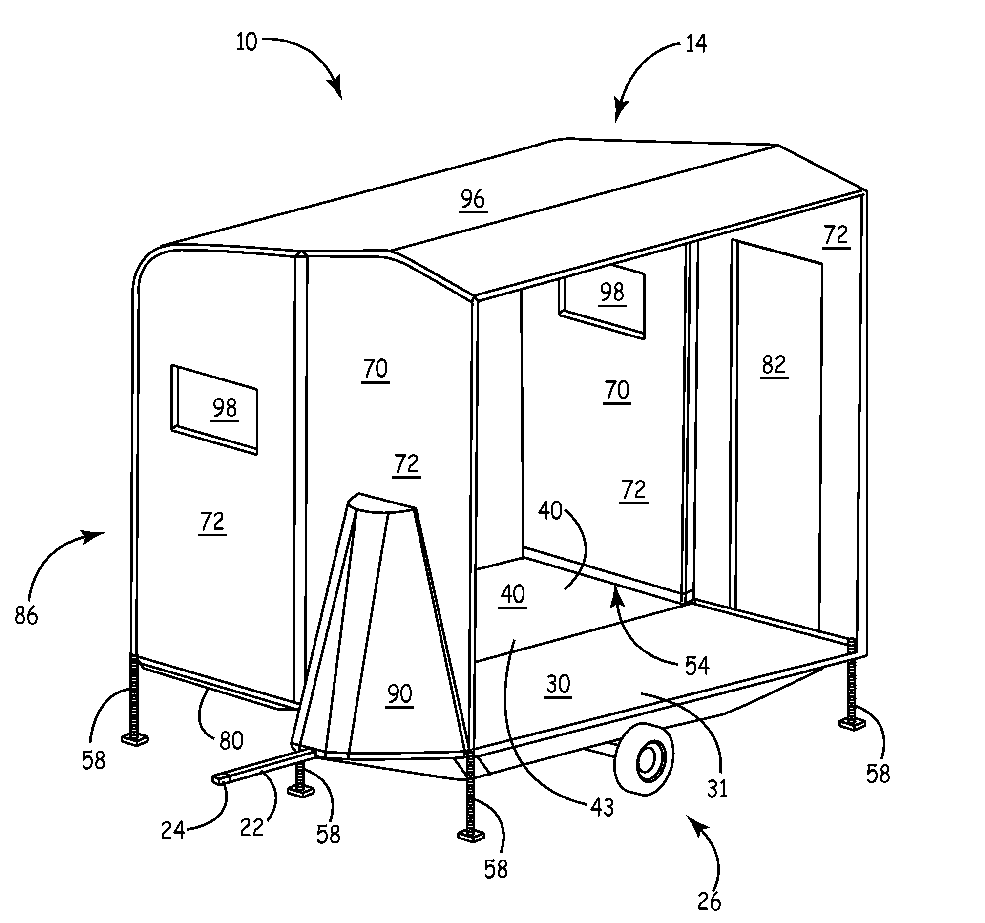 Fold-out trailer