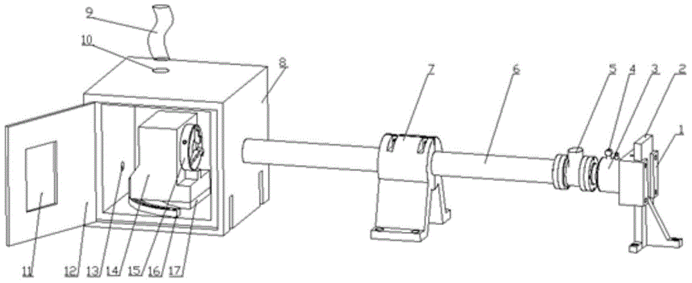 High-speed collision experiment testing device for vehicle power battery