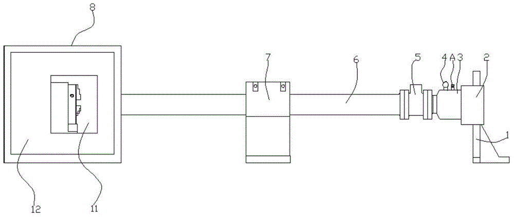 High-speed collision experiment testing device for vehicle power battery