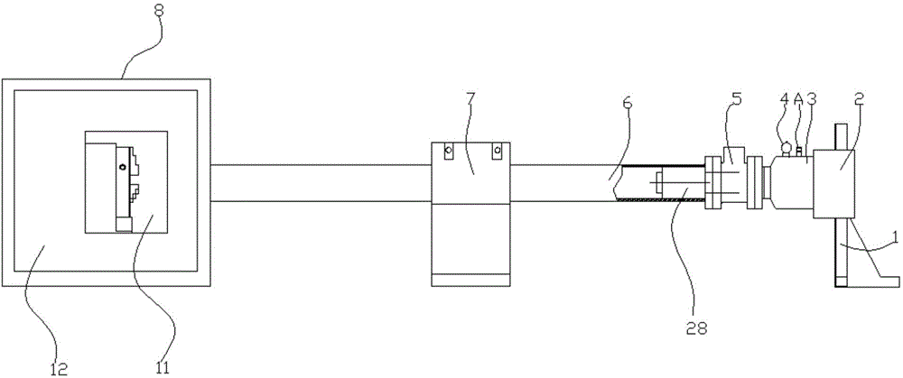 High-speed collision experiment testing device for vehicle power battery