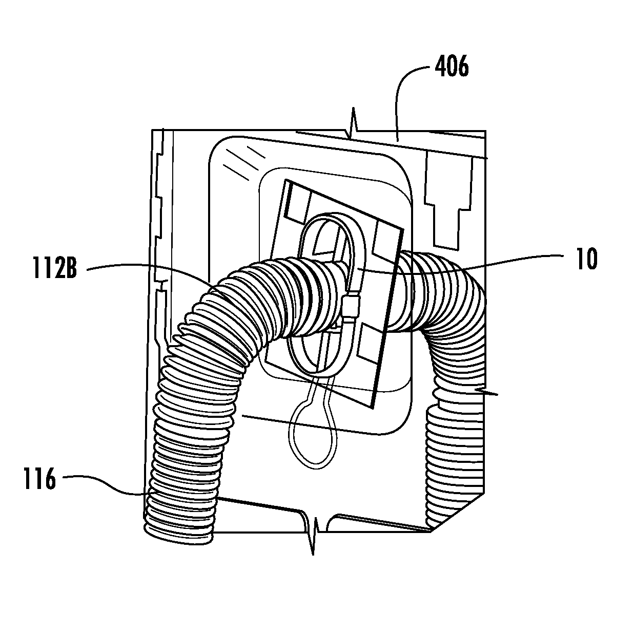 Drain hose clip for a washer