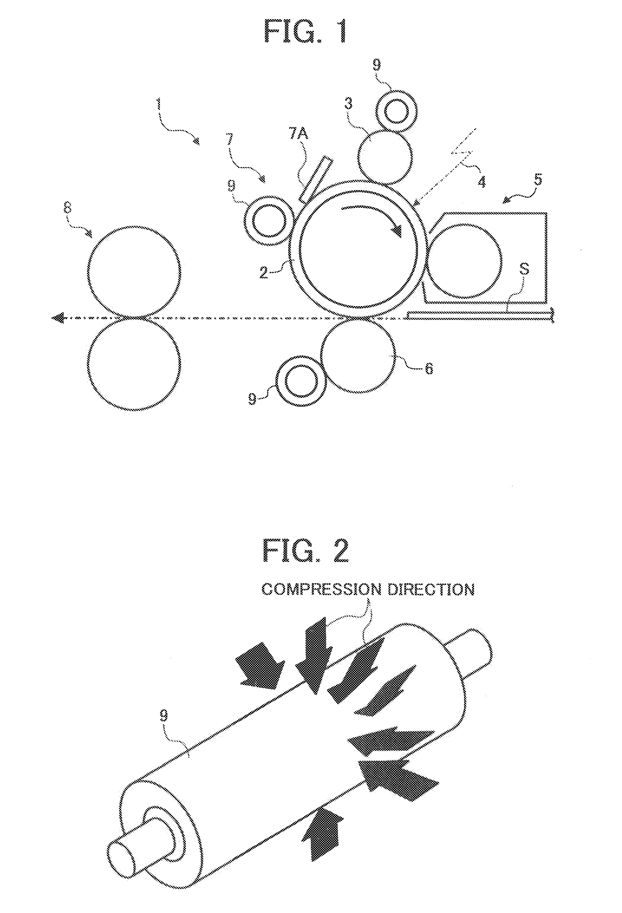 Charged device, cleaning device, process cartridge, toner, and image-forming device that uses these