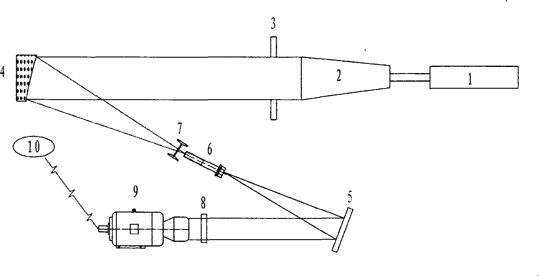 Device and method for measuring point focusing ability of off-axis paraboloidal mirror