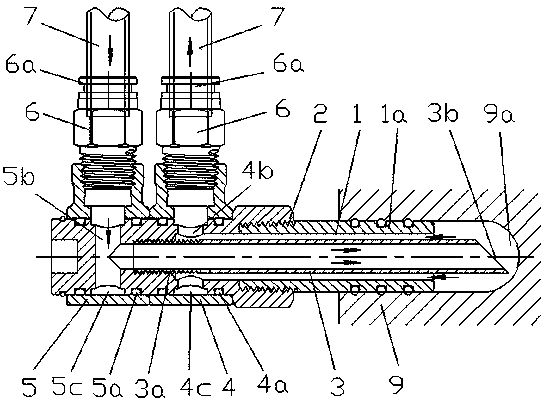 Die cooling water pipe connector