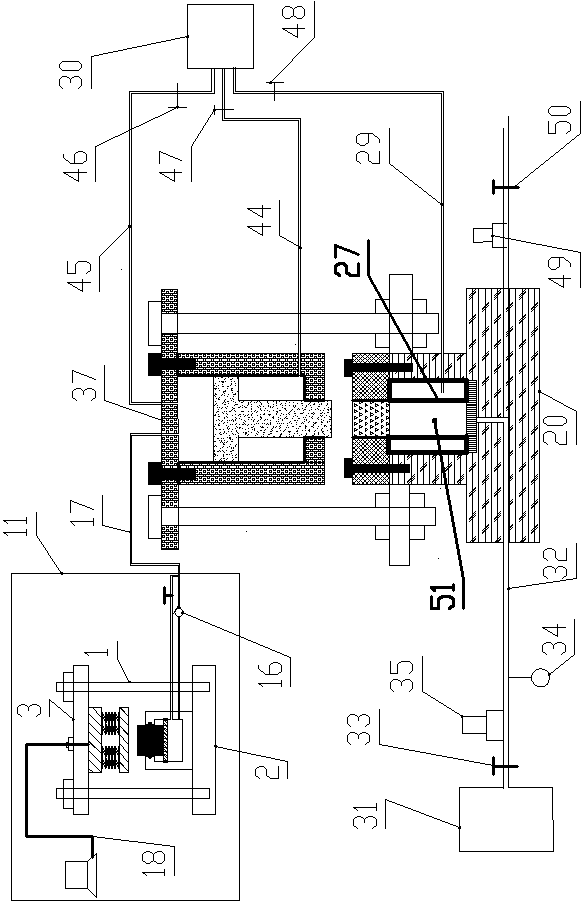 Rock burst gas-containing coal breaking simulation experiment system and coal breaking experimental method