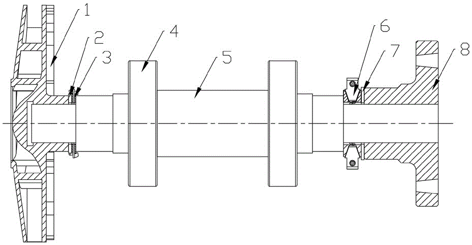 Thread quick-dismantling device applied to coupling water pump