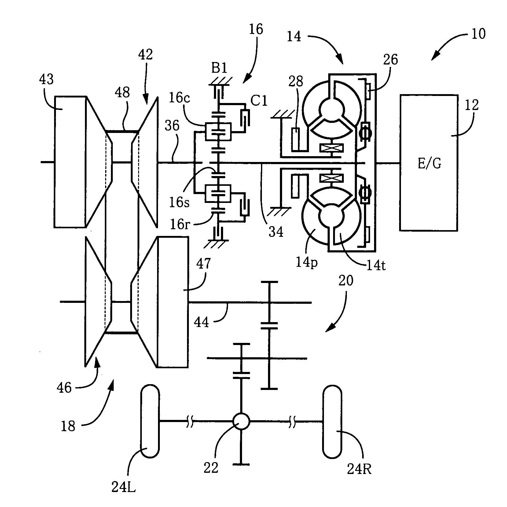 Hydraulic control system for vehicular power transmitting mechanism