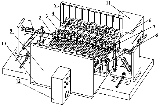 Multi-point three-dimensional electrothermal drawing-pressing composite bending forming device based on independent heat preservation mode