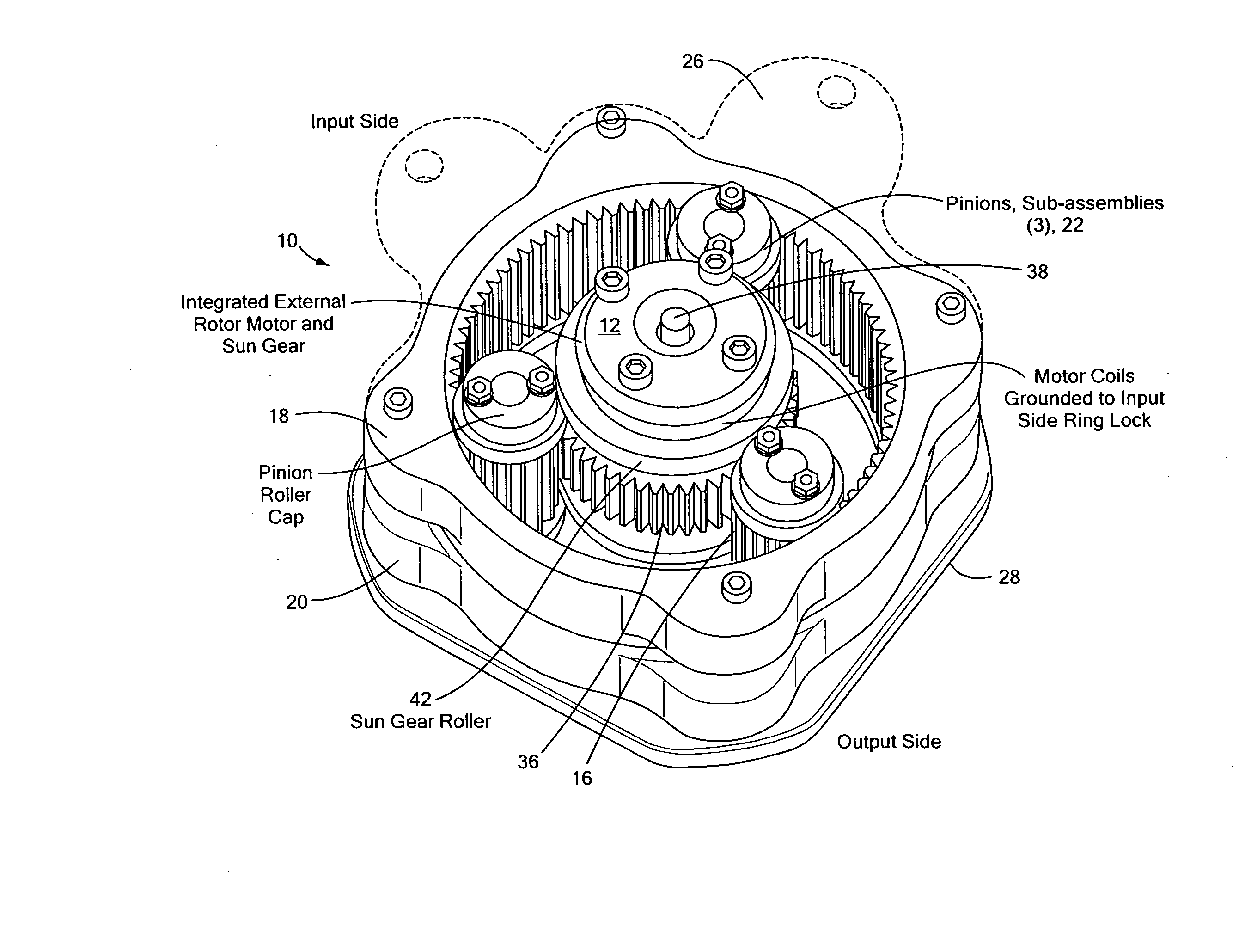 Gear bearing drive