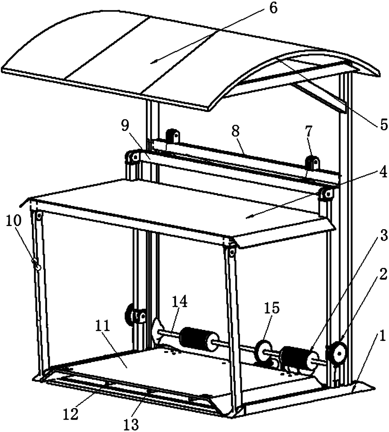 Lateral dual-layer parking device