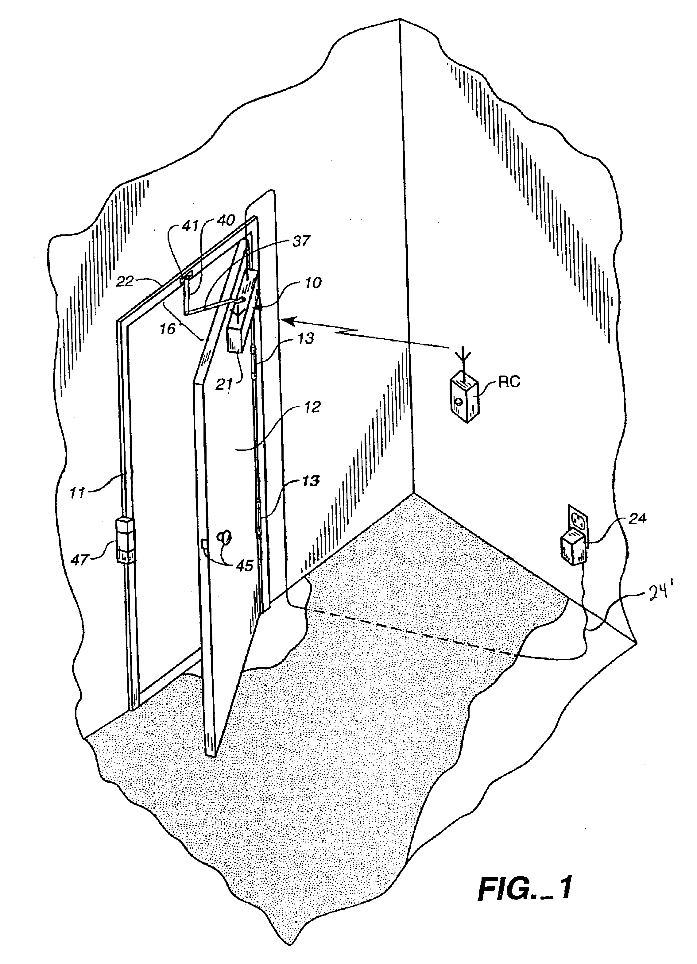 Remotely controllable automatic door operator and closer