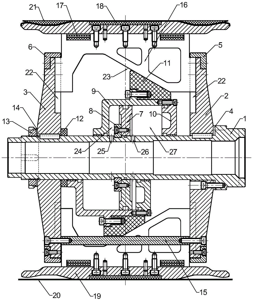 Twice method run flat tire one section forming and fitting drum