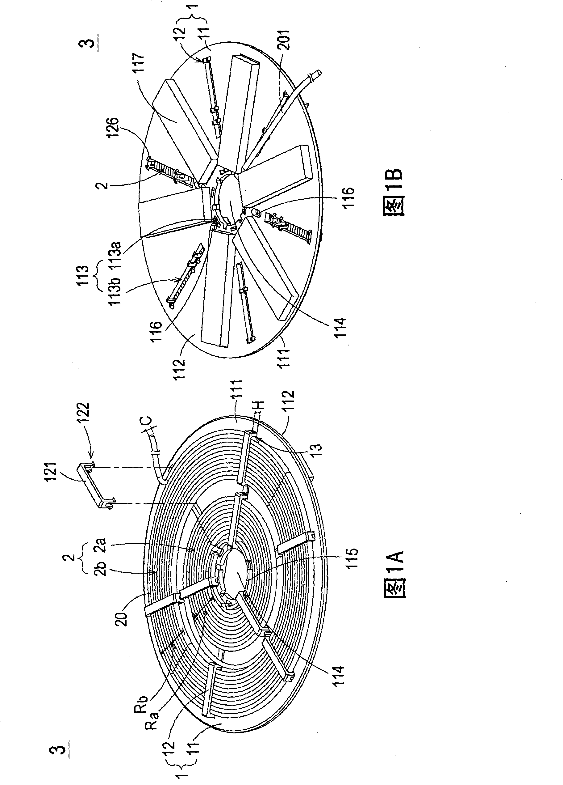 Coil fixing member and combined structure of coil fixing member and coil