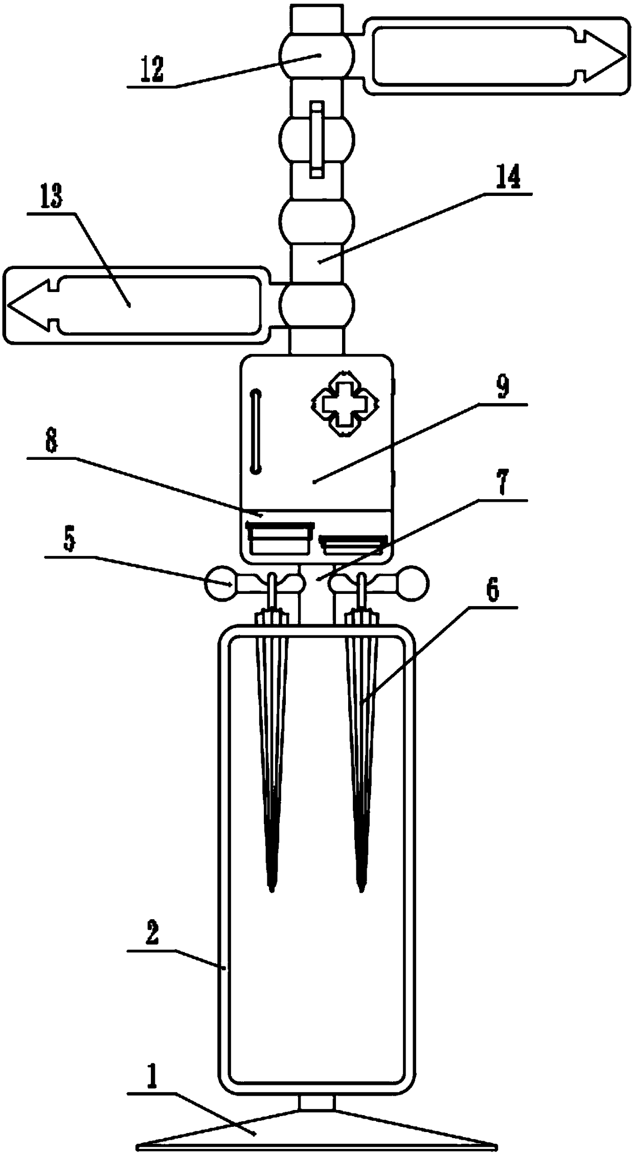 Multifunctional scenic area indication device capable of collecting garbage