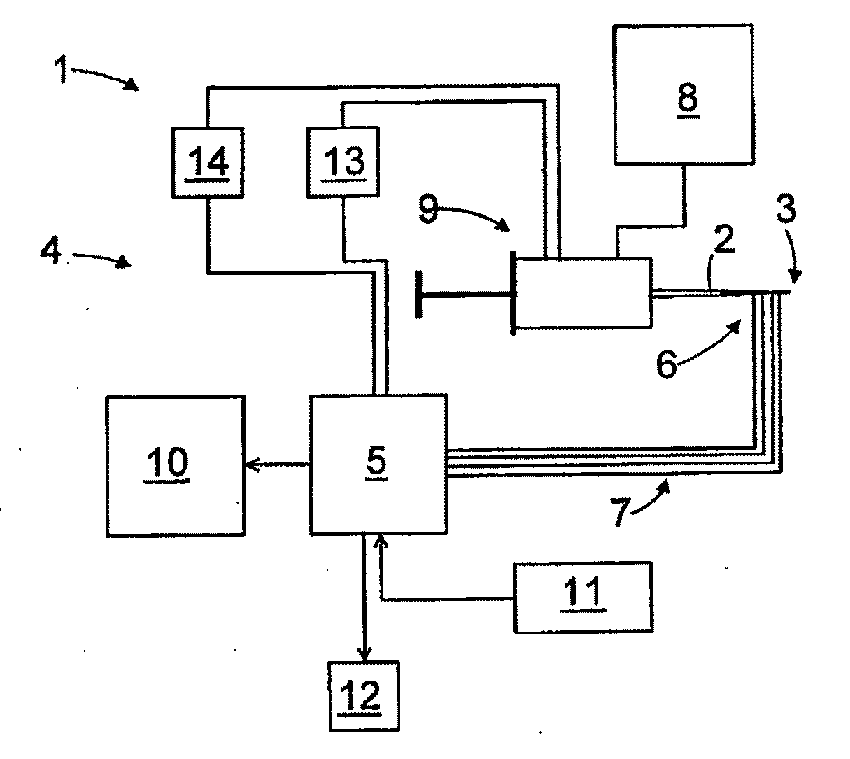 Determining the position of a needle