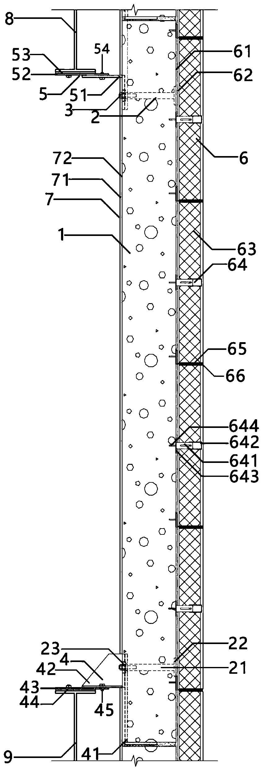 Three-dimensional adjustable assembled light-weight batten outer wall system and construction method thereof