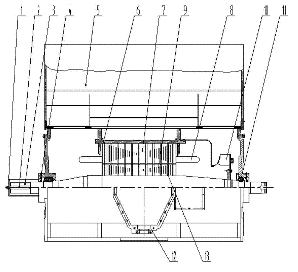 Switched reluctance motor of cast-aluminum rotor structure