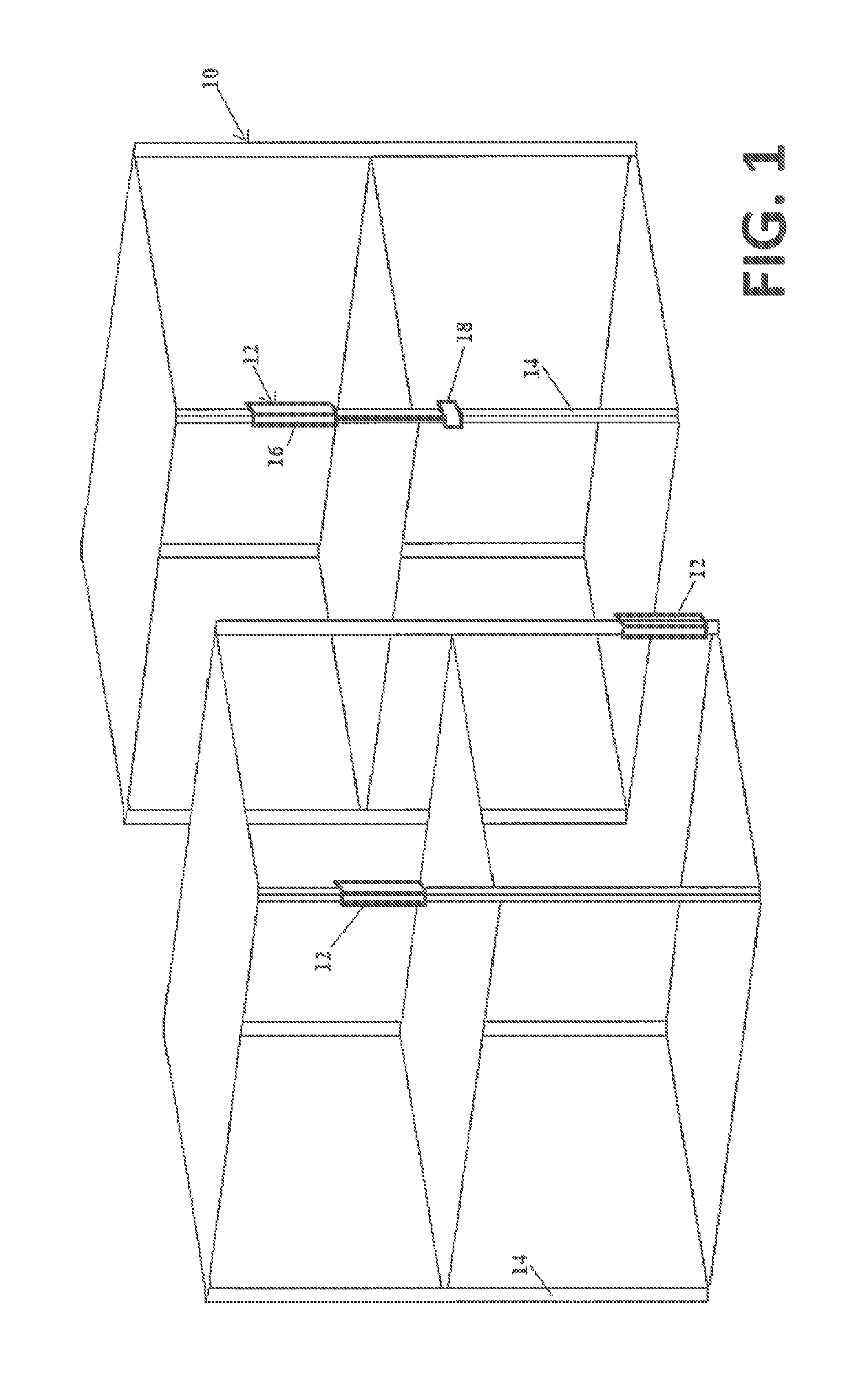 Collision sensor assembly for a stationary structure