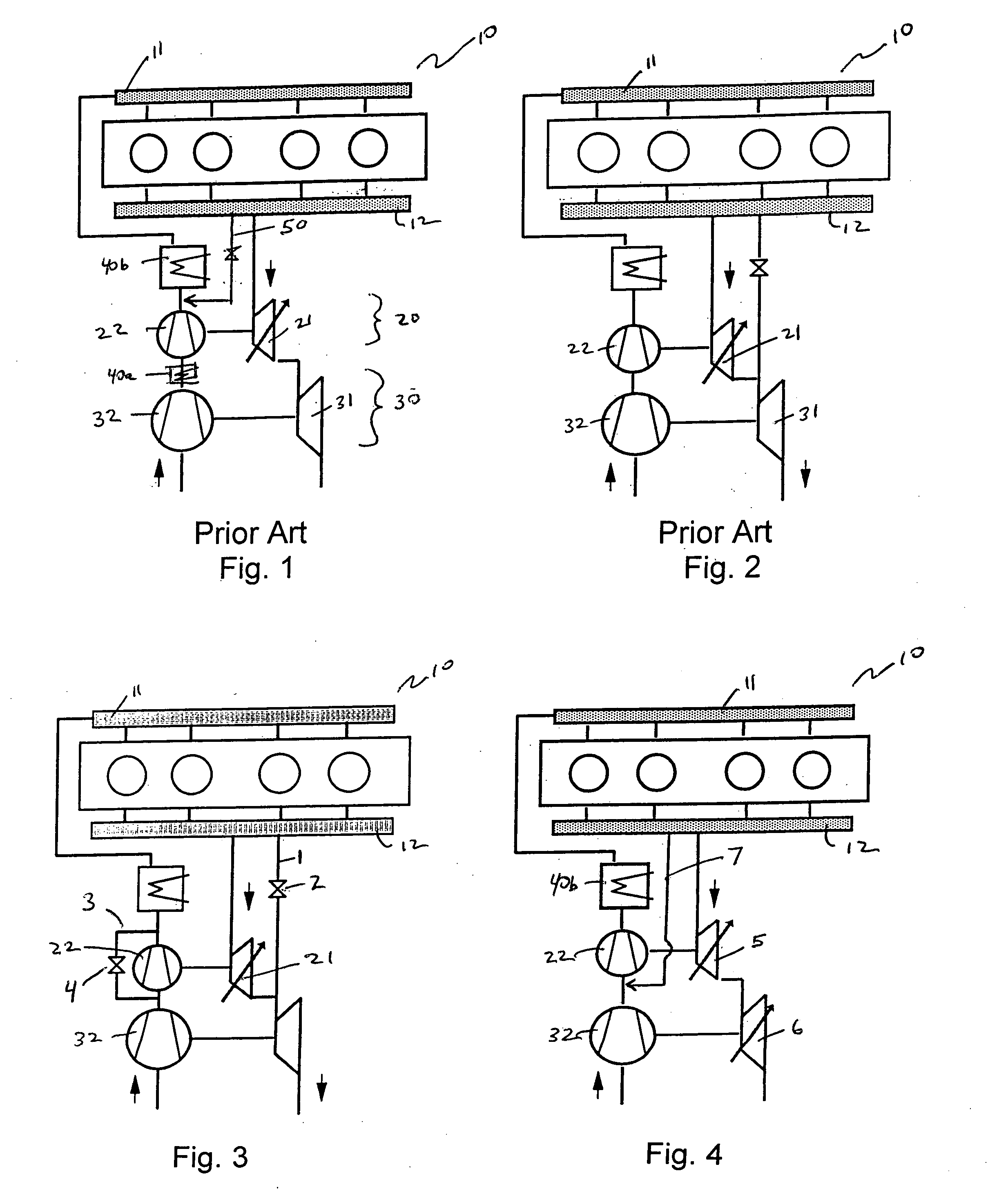 Multi-stage turbocharging system utilizing VTG turbine stage(s)