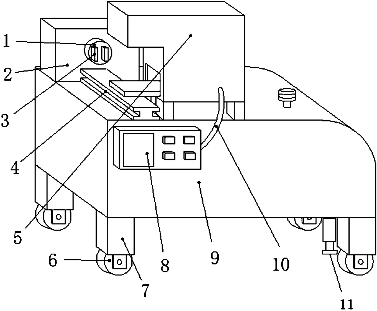 Automatic clamping device for welding blades