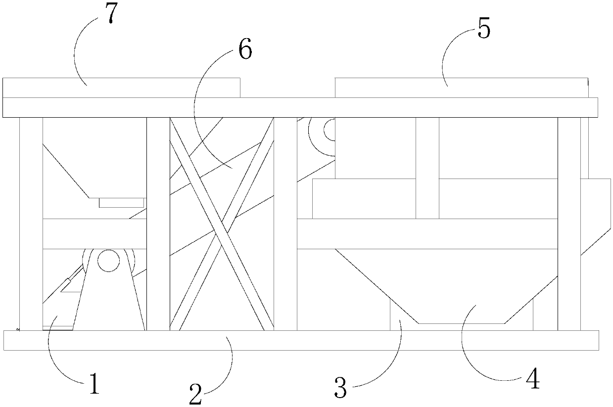 Sand screening facility capable of scraping sand on belt and characterized by being adjustable in separation distance between scraping plate and belt