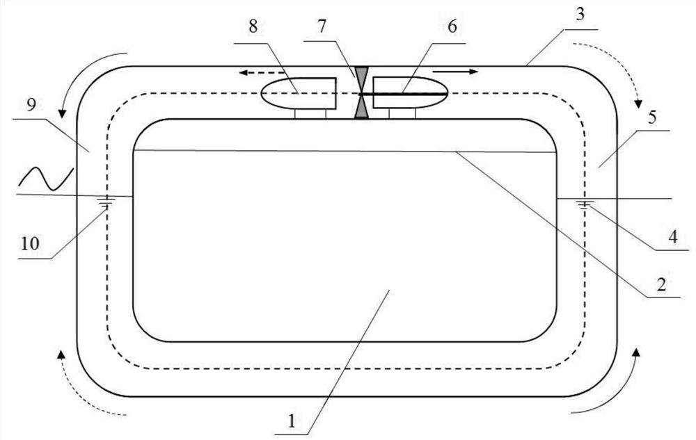 Rectangular Ring Tube Oscillating Water Column Symmetrical Wing Turbine Power Generation Device