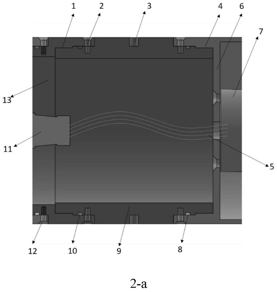 Large-section connecting structure and tool for supercavitation high-speed navigation test prototype