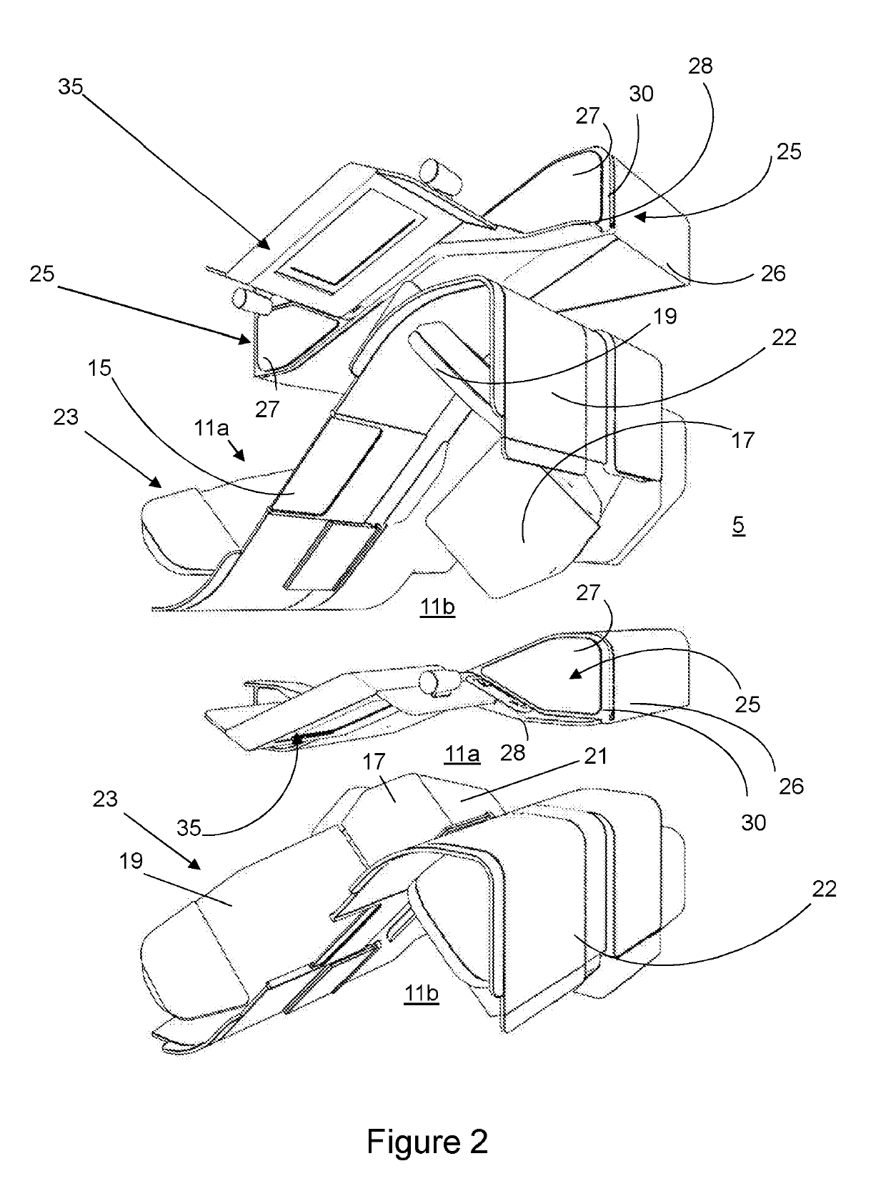 A passenger seating arrangement with a stowable armrest