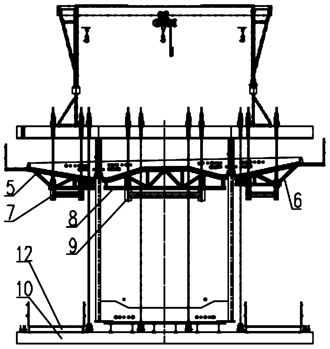 Mountainous area high-pier bridge step dislocation construction method