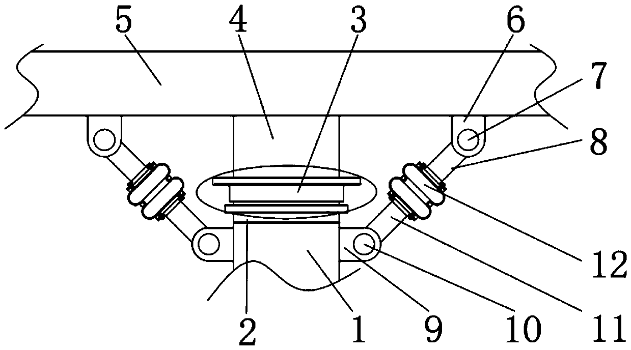 Fabricated building support with anti-seismic function