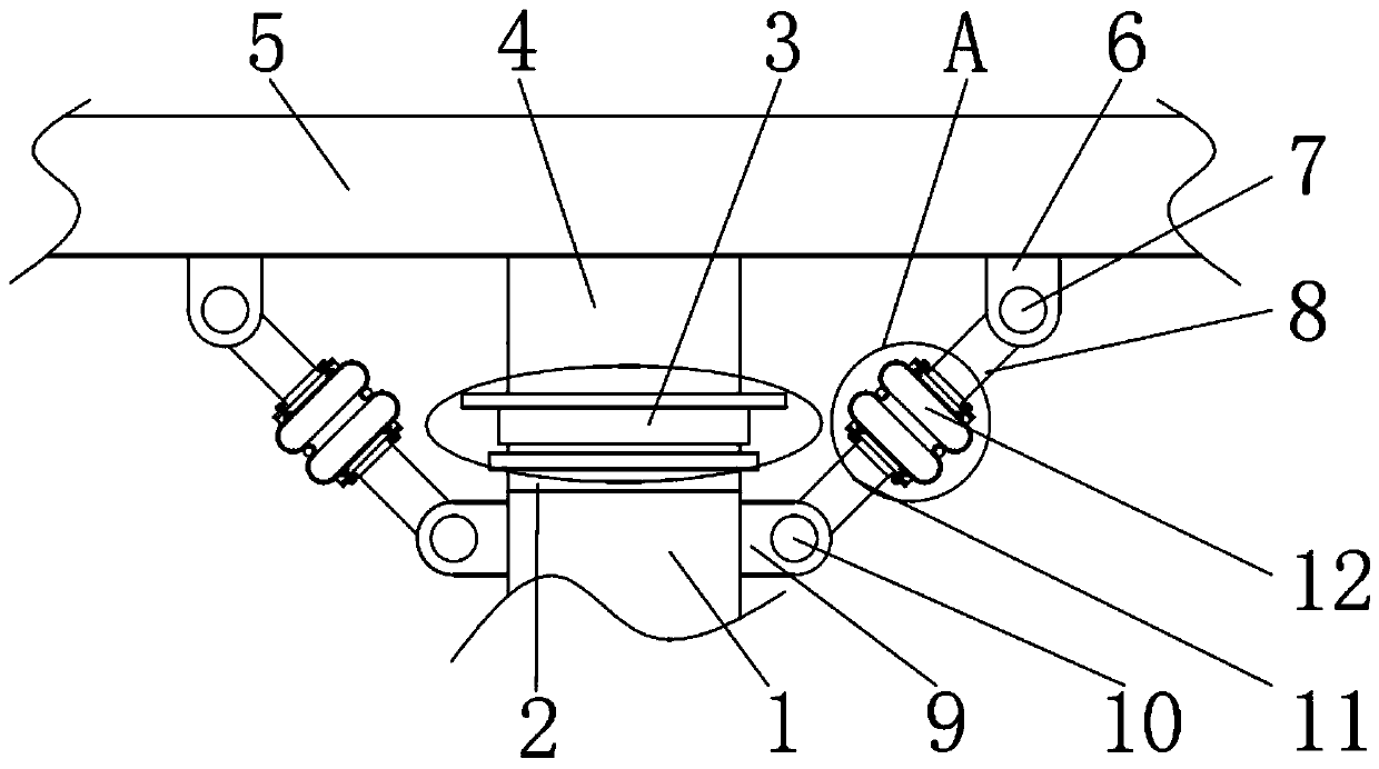 Fabricated building support with anti-seismic function