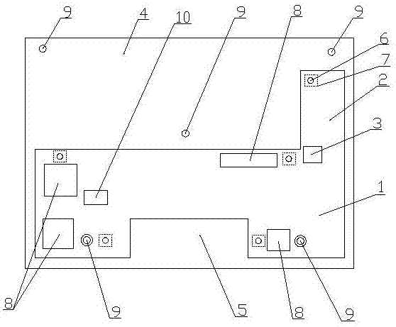 Automobile navigation screen PCB mounting structure