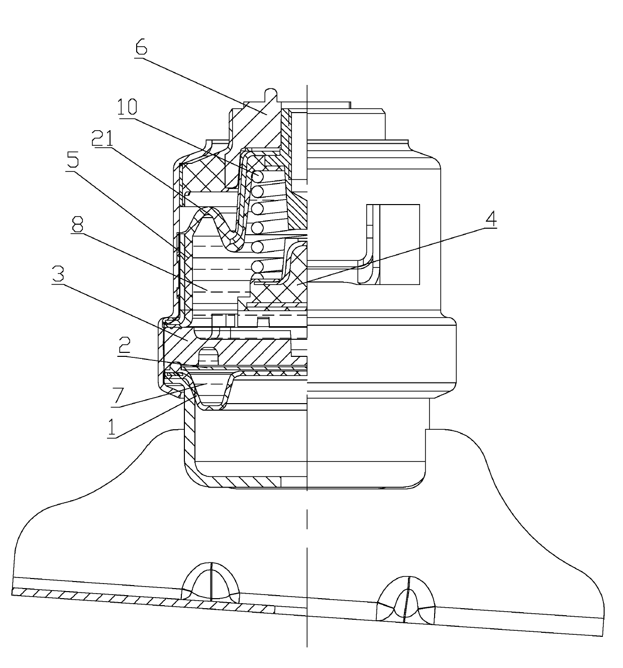 Dual-channel hydraulic suspension of engine