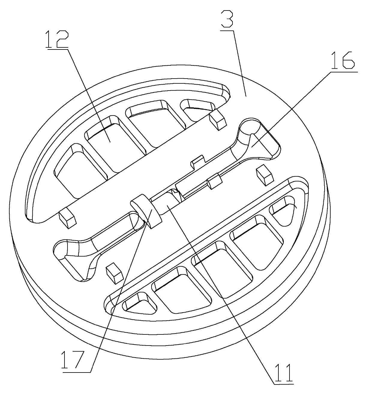 Dual-channel hydraulic suspension of engine