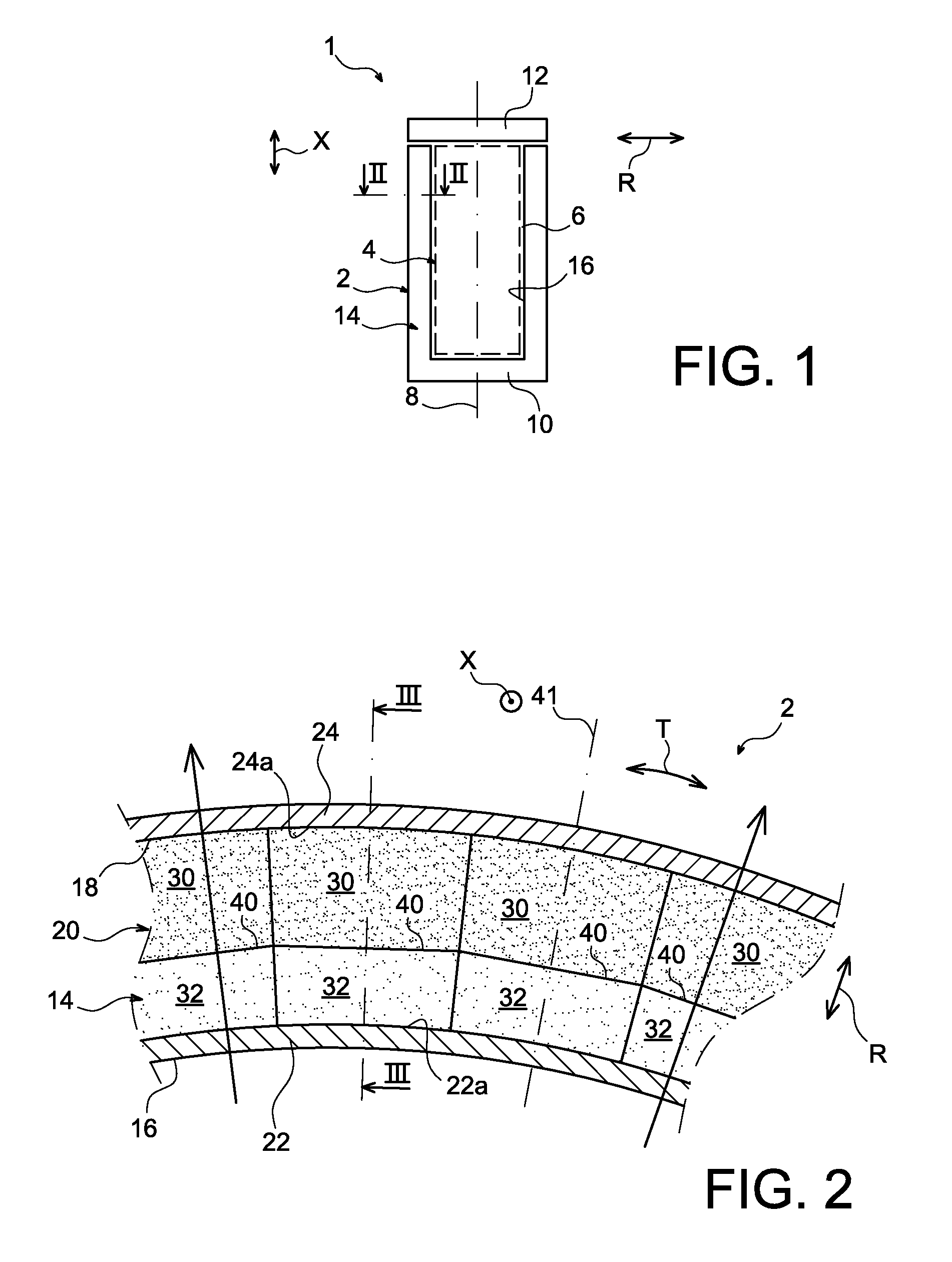 Canister for transporting and/or storing radioactive materials comprising radially stacked radiological protection components