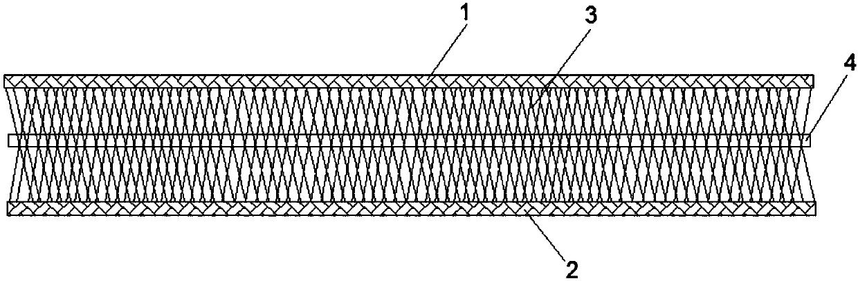 Sandwich-type summer sleeping mat based on summer sleeping mat special paper