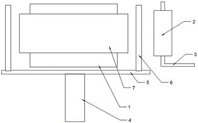 Membrane adhering device for glass