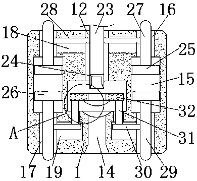 A punching device for steel strip processing