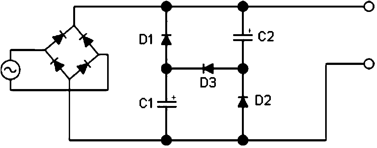 High-power factor active valley-fill type alternating current and direct current converter