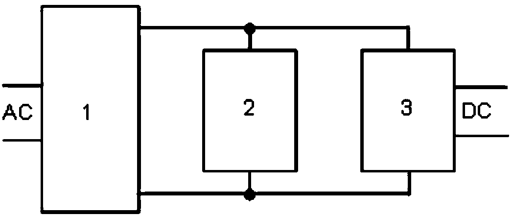 High-power factor active valley-fill type alternating current and direct current converter