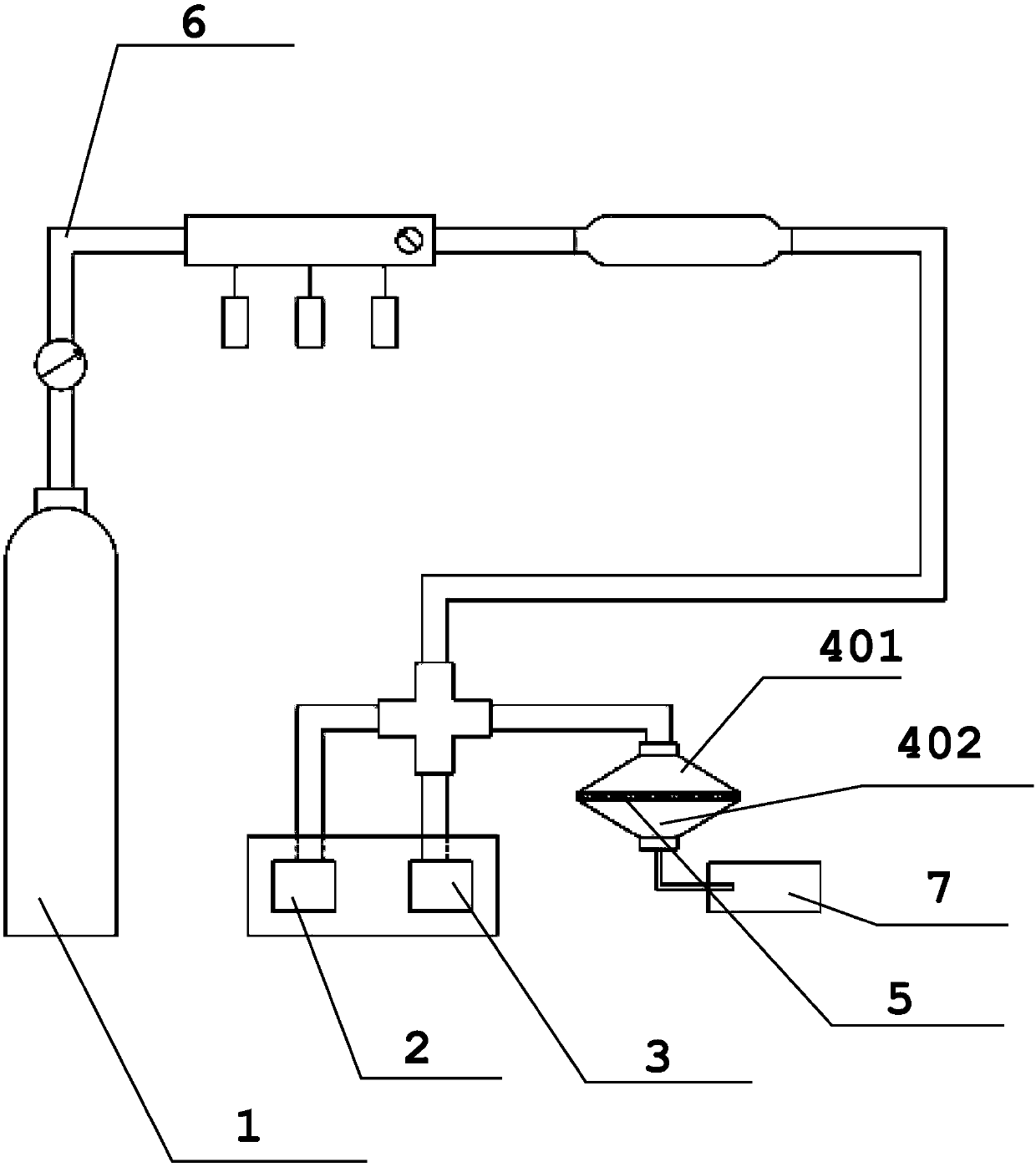 Experimental method for gas flowing characteristics in nanometer channel