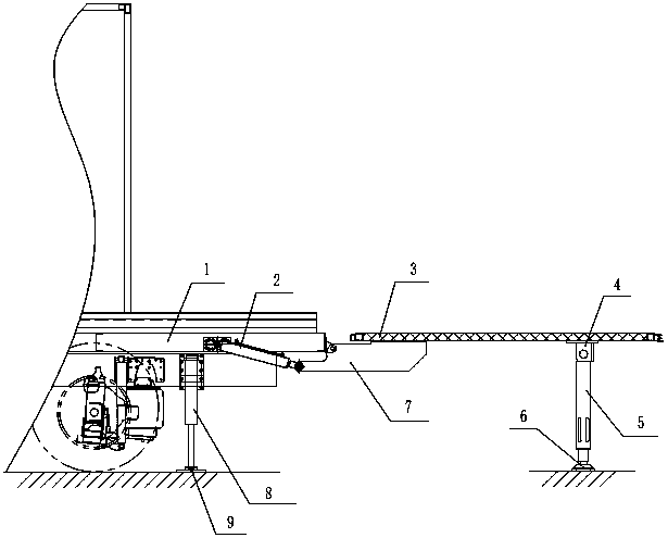 A rear plate turning mechanism for a special vehicle